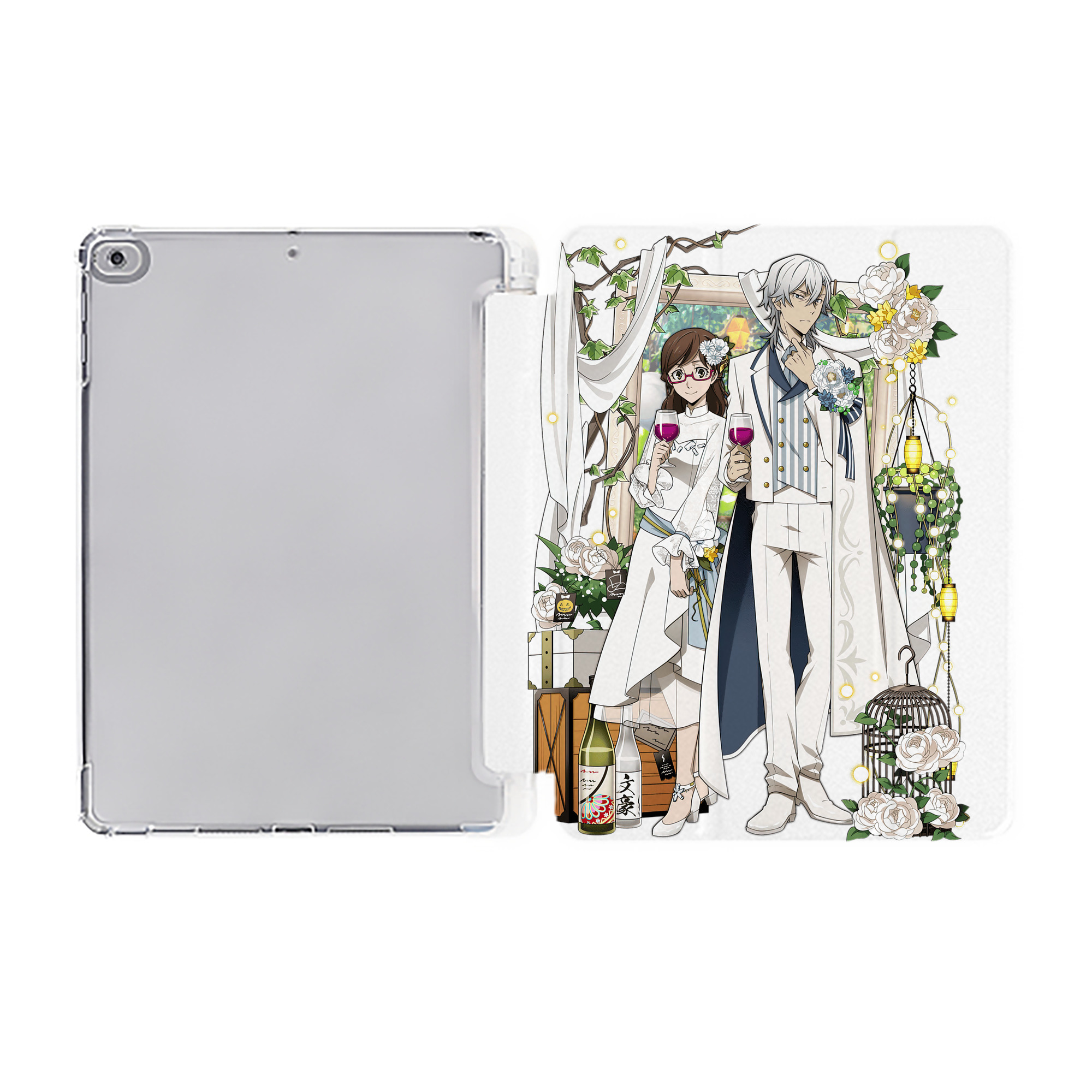 （画像用） 文豪ストレイドッグス Bungo Stray Dogs IPad ケース ペン収納付き 三つ折りスタンド PUレザー×シリコン 対応機種9.5/10.5/10.9インチ